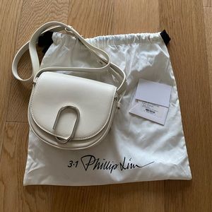 3.1 phillip lim calfskin alix saddle bag White